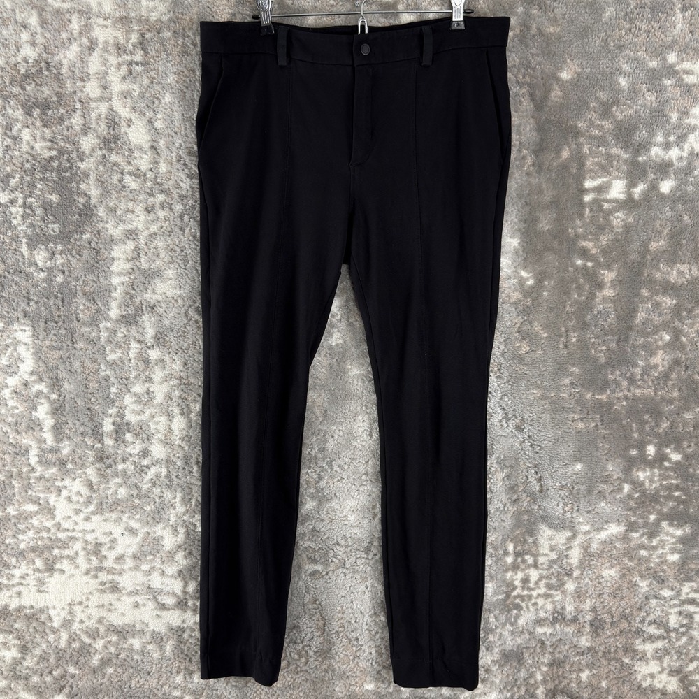 Athleta Size 14 Minimalist Casual Jeggings Pants Black Snap‎ Button Zip